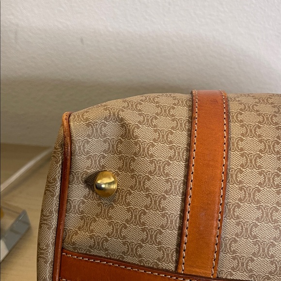 Celine Brown and Tan Monogram Boston Bag - Picture 7 of 13